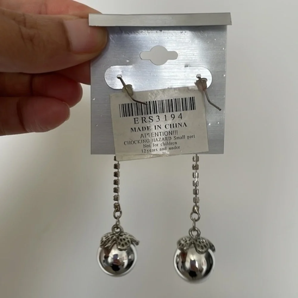 Butterfly Ball Rhinestone Dangle Earrings